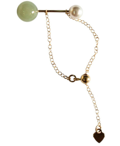 Taylor — Jade and pearl adjustable ring