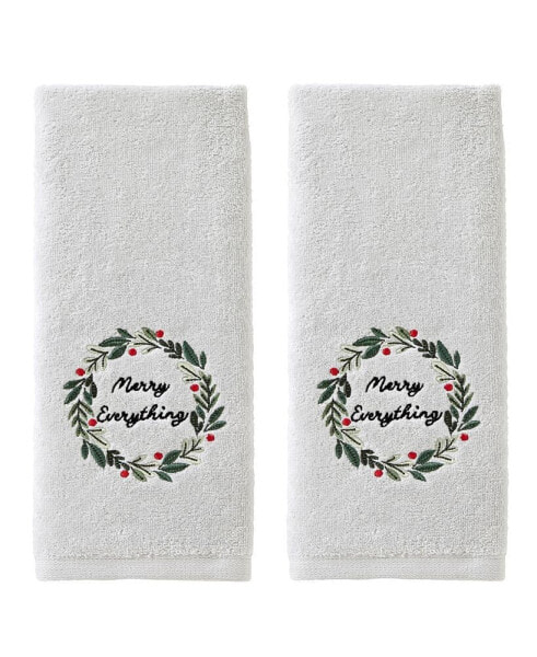 Merry Everything Cotton 2 Piece Hand Towel Set
