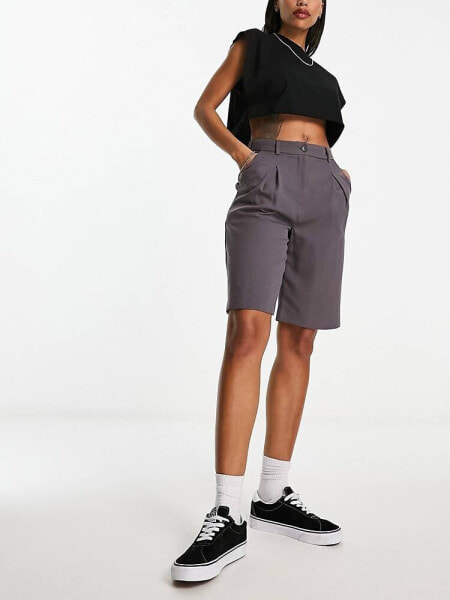 Reclaimed Vintage longline mensy shorts in grey