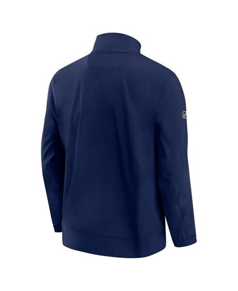 Men's Navy New York Rangers Authentic Pro Rink Coaches Full-Zip Jacket