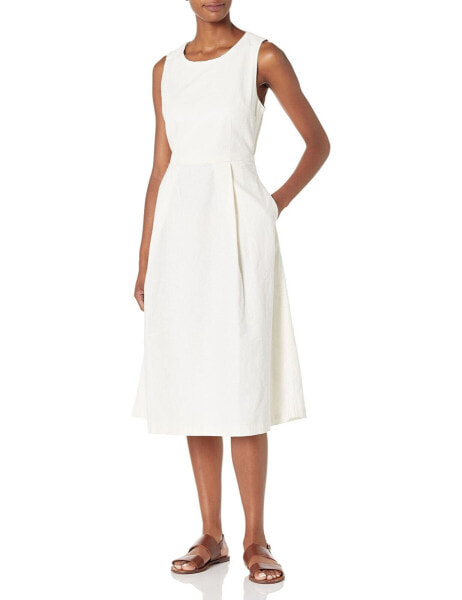 Платье AG Adriano Goldschmied Libby для женщин, белое льняное, размер XS