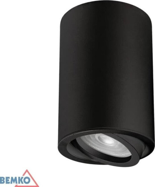 Lampa sufitowa Bemko Oprawa nasufitowa punktowa ULTER regulowana fi70 GU10 max.1x50W czarna C23-DLU-AR-GU10-150-BL