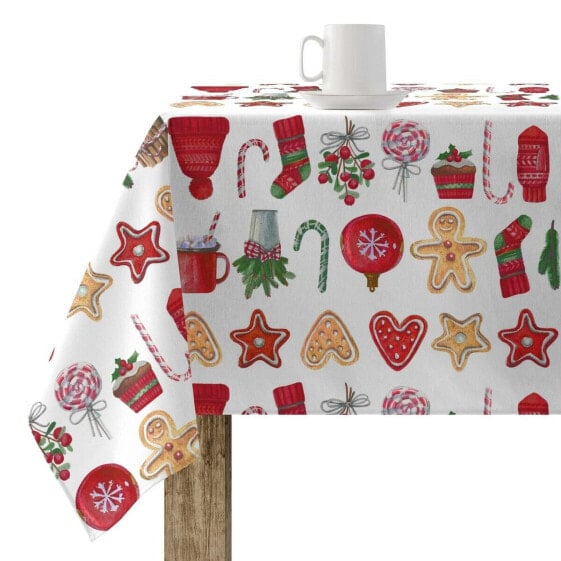 Stain-proof resined tablecloth Belum Merry Christmas Multicolour 150 x 150 cm