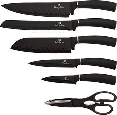 Berlinger Haus Zestaw noży 7 częściowy na stojaku Black Rose Collection BH/2422 uniwersalny