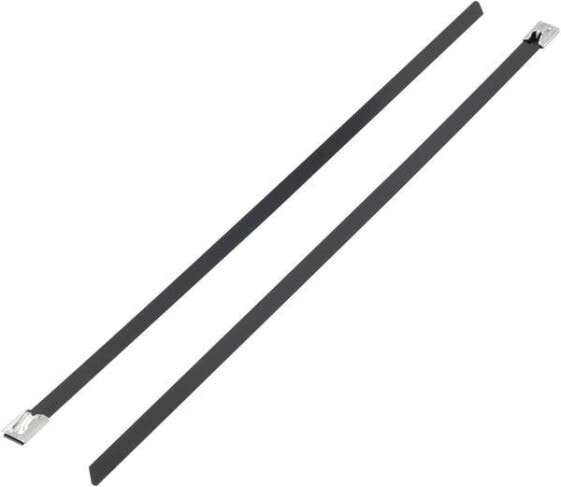 Conrad Electronic SE Conrad 1592786 - Releasable cable tie - Stainless steel - Black - -40 - 538 °C - 20.1 cm - 4.6 mm