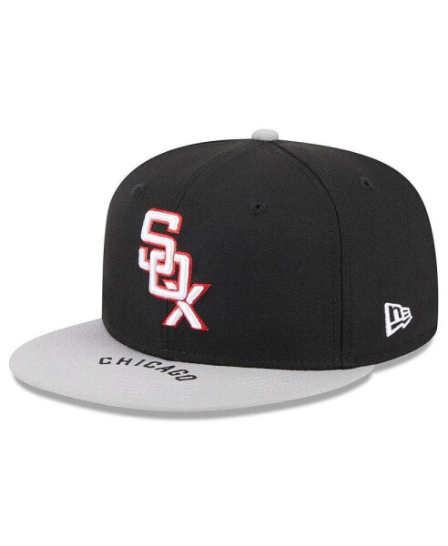 Головной убор New Era мужской черный, серый Chicago White Sox "On Deck" 59FIFTY