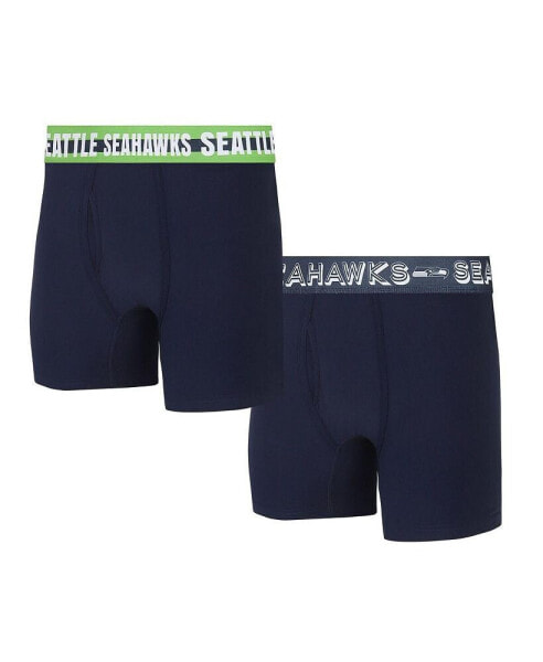 Men's Seattle Seahawks Gauge Knit Boxer Brief Two-Pack