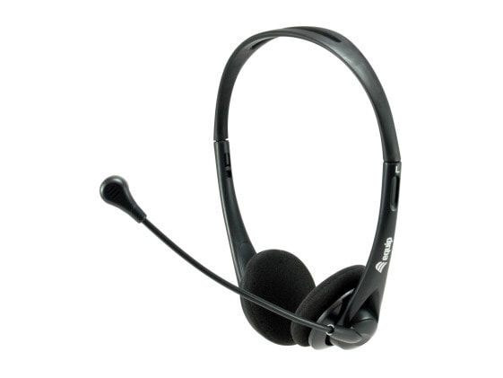 Equip Stereo Headset with Mute - Headset - Head-band - Office/Call center - Black - Binaural - 1.8 m