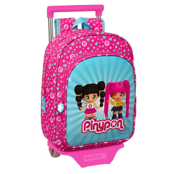 Детский рюкзак Pinypon Школьный на колесиках Синий Розовый 26 x 34 x 11 см