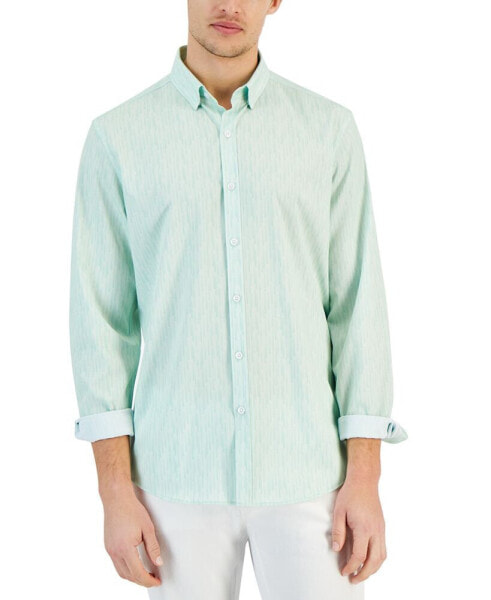 Men's Regular-Fit Stripe Stretch Shirt, Created for Macy's