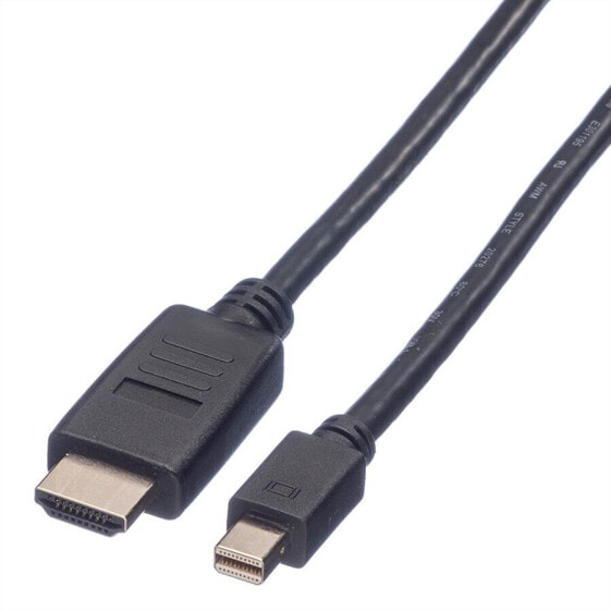 VALUE Mini DisplayPort Cable - Mini DP-HDTV - M/M - 3 m - 3 m - Mini DisplayPort - Male - Male - Straight - Straight