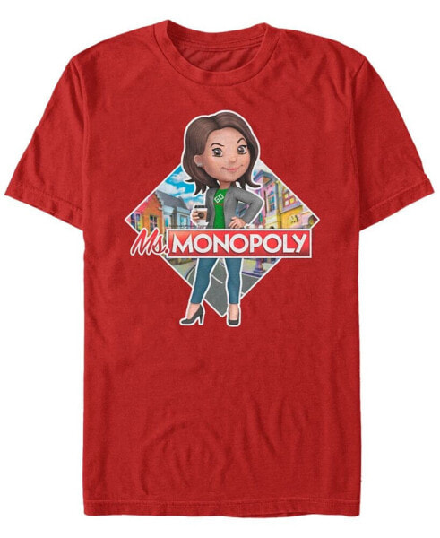 Monopoly Men's Ms Monopoly Logo Short Sleeve T-Shirt