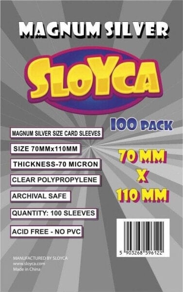 SLOYCA Koszulki Magnum Silver 70x110mm (100szt) SLOYCA