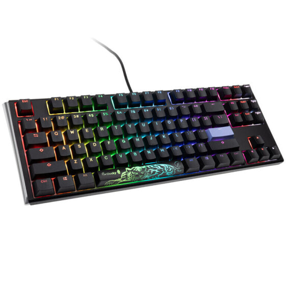 Ducky One 3 Classic Black/White TKL Gaming Tastatur, RGB LED - MX-Silent-Red (US)