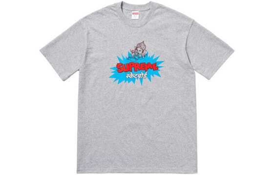 Supreme SS18 Ganesha Tee Heather Grey 泰国神象 短袖T恤 男女同款 灰色 送礼推荐 / Футболка Supreme SS18 Ganesha Tee Heather Grey T SUP-SS18-503