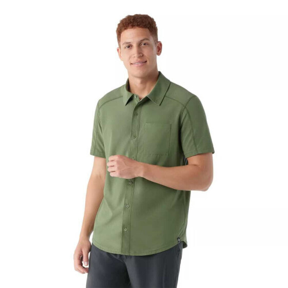 SMARTWOOL Printed Button Down short sleeve T-shirt