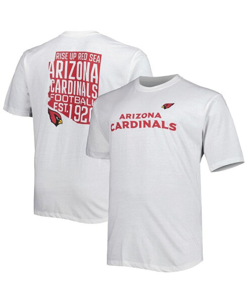 Men's White Arizona Cardinals Big and Tall Hometown Collection Hot Shot T-shirt