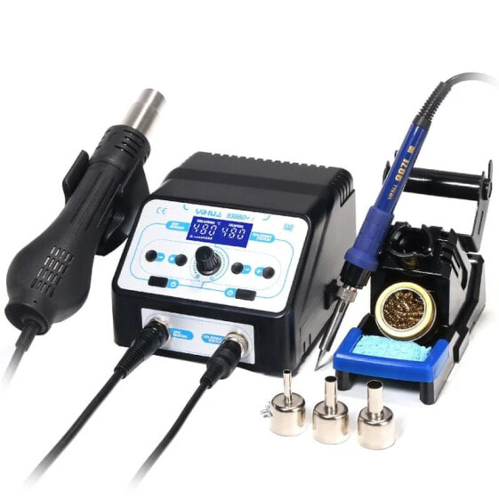 Soldering station hotair and tip-based 2in1 Yihua 938BD+I with a fan in handle - 750W