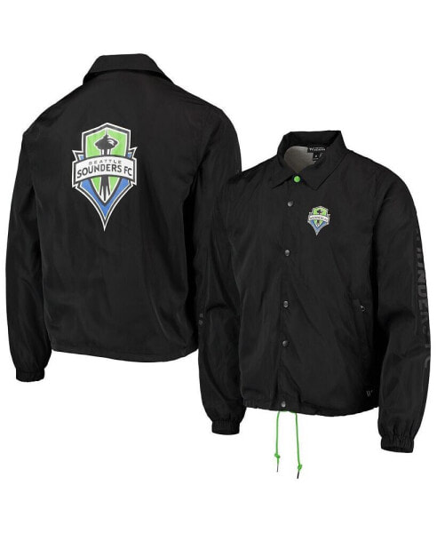 Куртка для мужчин The Wild Collective водонепроницаемая черного цвета Seattle Sounders FC Coaches