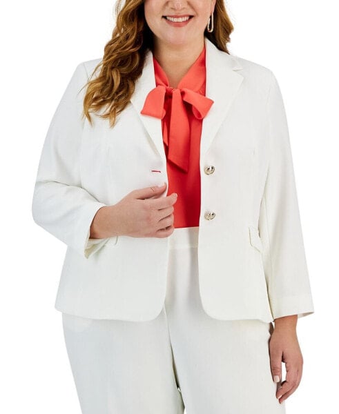 Plus Size Two-Button Blazer