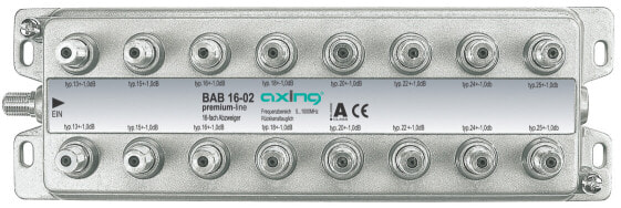 axing BAB 16-02 - Cable splitter - 5 - 1006 MHz - Stainless steel - A - F - 245 mm