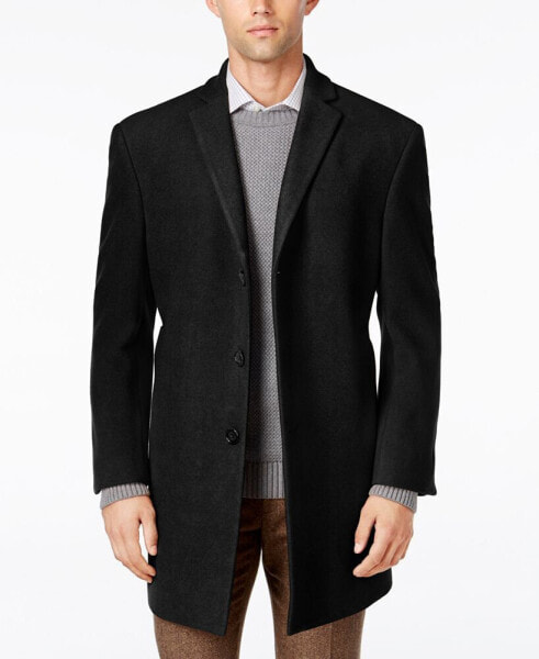 Men's Prosper Wool-Blend Slim Fit Overcoat