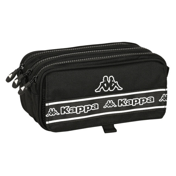 Школьный пенал Kappa Тройной 21,5 x 10 x 8 см Чёрный