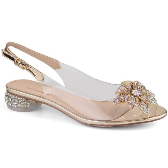 Transparent S.Barski W OLI248C gold sandals