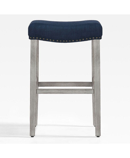 29" Upholstered Backless Saddle Seat Bar Stool