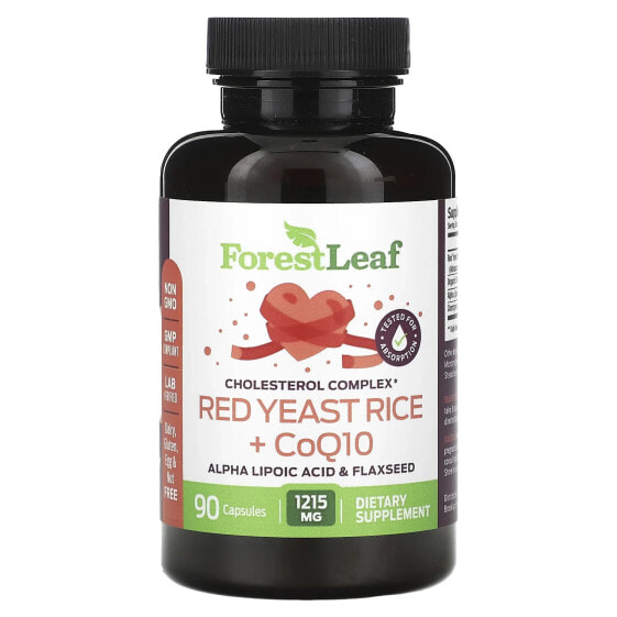 Forest Leaf, Красный дрожжевой рис + коэнзим Q10, 405 мг, 90 капсул