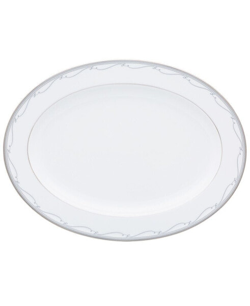 Satin Flourish Oval Platter, 16"