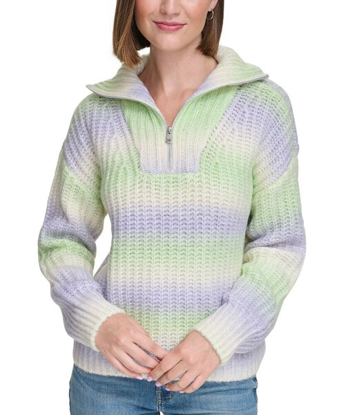 Women's Space-Dyed Half-Zip Sweater