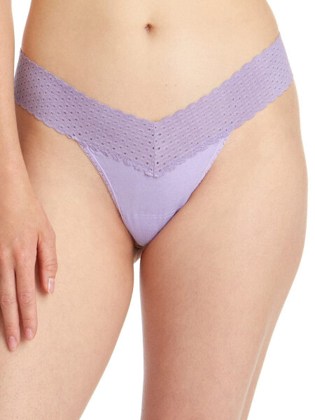 hanky panky 295453 Cotton with a Conscience Low Rise Thong Wisteria One Size