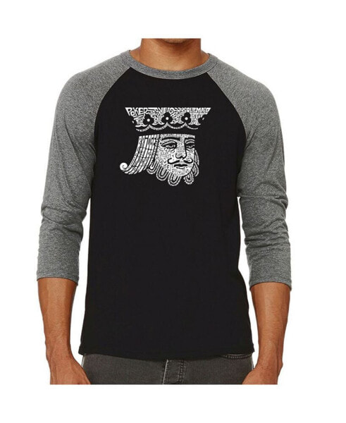 King of Spades Men's Raglan Word Art T-shirt