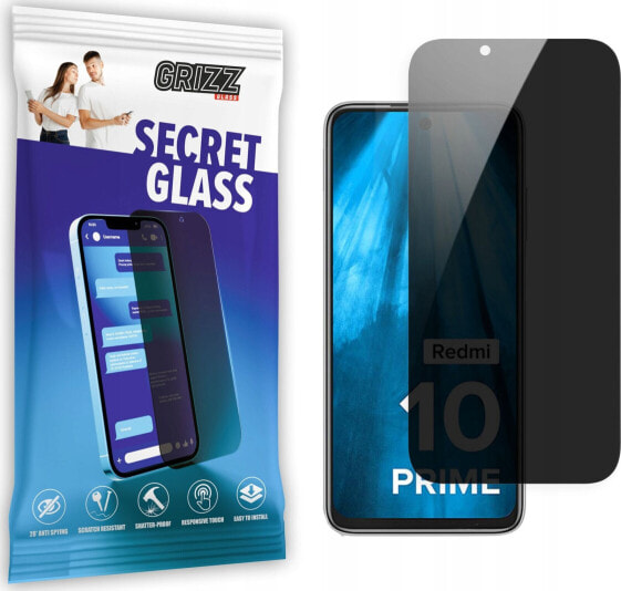 GrizzGlass Szkło prywatyzujące GrizzGlass SecretGlass Xiaomi Redmi 10 Prime 2022