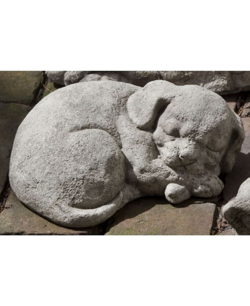 Curled Dog Small Garden Statue