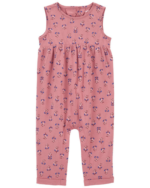 Baby Floral Cotton Jumpsuit 9M