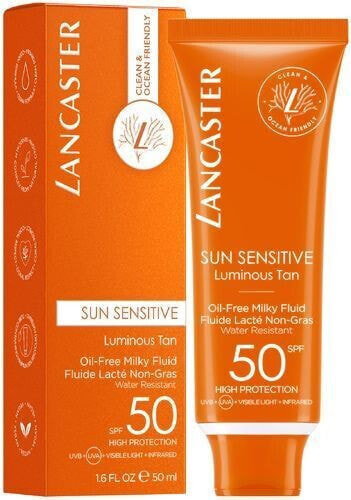 Флюид Молочный без масел ПЗО Солнцезащитный SPF 50 Sun Sensi tiv e (Oil-free Milky Fluid) 50 мл ЛАНКАСТЕР