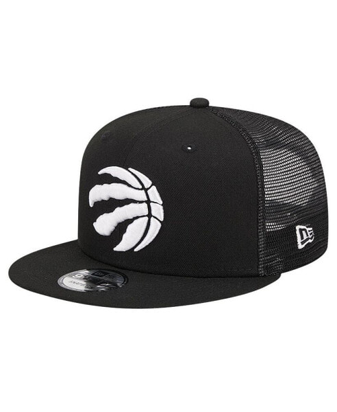 Men's Black Toronto Raptors Evergreen 9FIFTY Trucker Snapback Hat