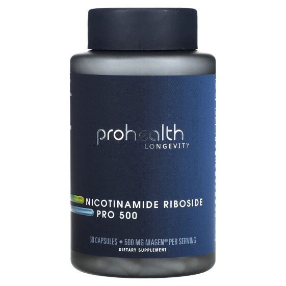 Nicotinamide Riboside Pro 500, 500 mg, 60 Capsules (250 mg per Capsule)