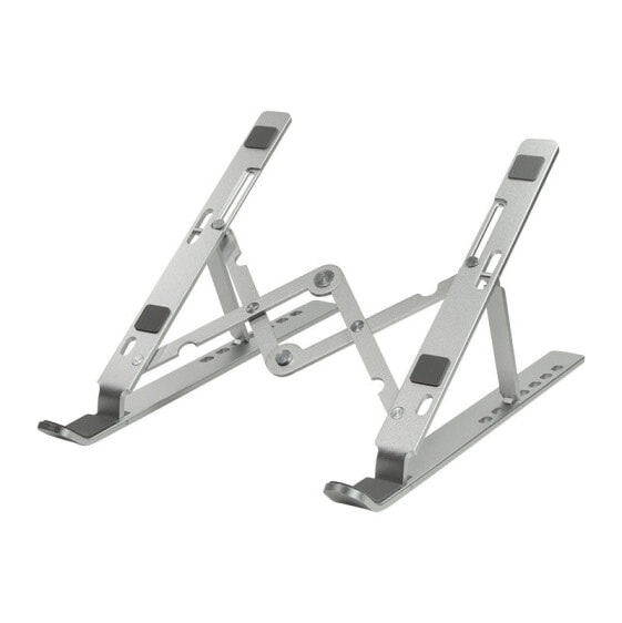 LogiLink AA0134 - Notebook stand - Silver - 25.4 cm (10") - 40.6 cm (16") - Aluminium - 10 kg