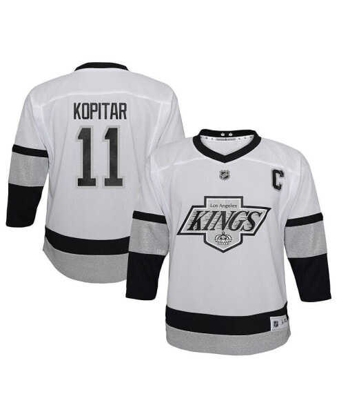 Toddler Boys and Girls Anze Kopitar White Los Angeles Kings 2021/22 Alternate Replica Player Jersey