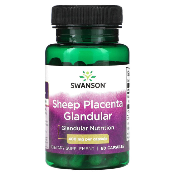 Капсулы растительные Swanson Sheep Placenta Glandular, 400 мг, 60 шт