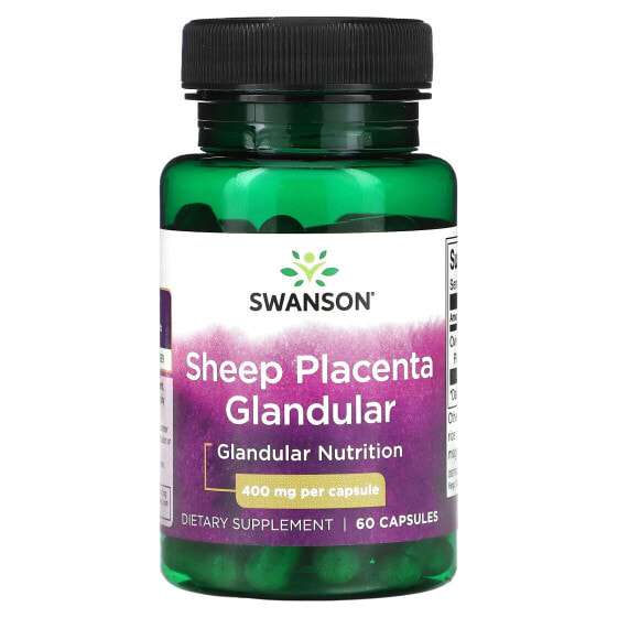 Sheep Placenta Glandular, 400 mg, 60 Capsules