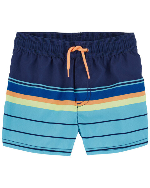 Toddler Striped Swim Trunks 4T