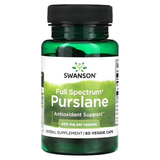 Антиоксидант Swanson Full Spectrum Purslane, 400 мг, 60 вегетарианских капсул