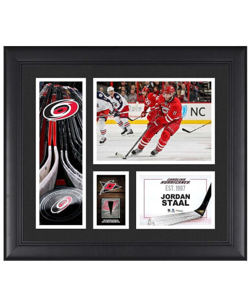 Jordan Staal Carolina Hurricanes Framed 15" x 17" Player Collage with a Piece of Game-Used Puck