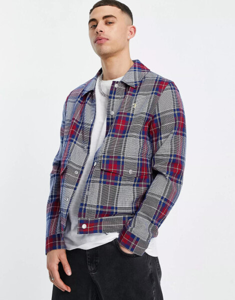 Farah wilcox check trucker jacket