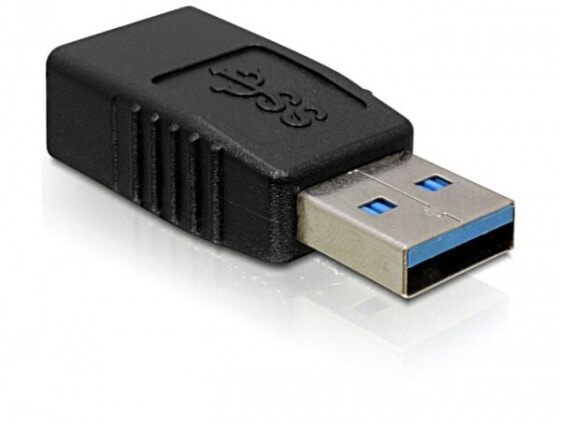 Delock USB 3.0-A Adapter - USB-A - USB-A - Black