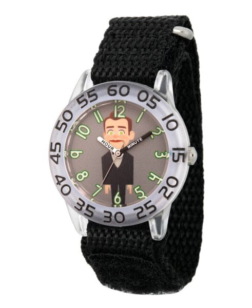 Boy's Disney Toy Story 4 Dummy Black Plastic Time Teacher Strap Watch 32mm